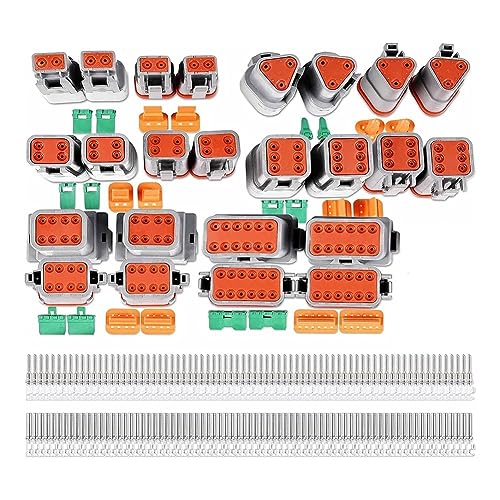 Widybord 12 Kits DT Serie Connector Kit 2 3 4 6 8 12 Pin Connectoren IP68 Waterdichte Automotive Elektrische Connectoren Plug