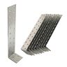 OMIdeas 10 x platte stalen ankers (200 x 40 x 40) trekanker betonplatte ankers, zilver verzinkt