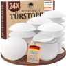 Weidebach ® 24 x subtiele deurstoppers voor muur, witte deurbuffer, 40 x 9 mm, zelfklevende wandstopper, elastische buffer voor elk oppervlak, rubberen stopper, deurbuffer muur, buffer