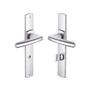 VACHETTE Aluminium Chrom Velvet Deurkruk op Plaat - Deurtype VACHETTE Aluminium Chrom Velvet Deurkruk op Plaat - Deurtype