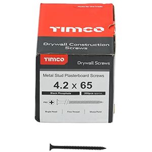 TIMco 00065DRYS Droogbouwschroef - PH2 Zwart 4,2 x 65mm TIMco 00065DRYS Droogbouwschroef - PH2 Zwart 4,2 x 65mm