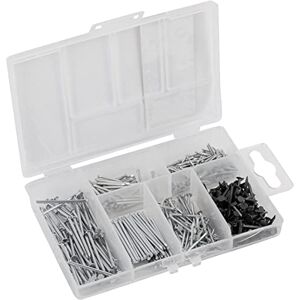 Connex Nagelassortiment 650-delig draadpennen & kamdoelen in een set voorgesorteerd in praktische kunststof doos geschikt voor huis, werkplaats & Co. / nagelset/assortimentsdoos / DP8500117 Connex Nagelassortiment 650-delig draadpennen & kamdoelen in een set voorgesorteerd in praktische kunststof doos geschikt voor huis, werkplaats & Co. / nagelset/assortimentsdoos / DP8500117