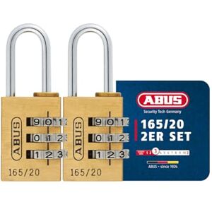 ABUS Messing Hangslot 165/20 - Set van 2 - Beveiligingsniveau 3 ABUS Messing Hangslot 165/20 - Set van 2 - Beveiligingsniveau 3