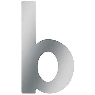 Metafranc Huisnummer b roestvrij staal 100 mm 3D design goede leesbaarheid individuele combinatiemogelijkheden/belettering/etikettering/letter/voordeur/huismuur/tuinpoort / Metafranc Huisnummer b roestvrij staal 100 mm 3D design goede leesbaarheid individuele combinatiemogelijkheden/belettering/etikettering/letter/voordeur/huismuur/tuinpoort /