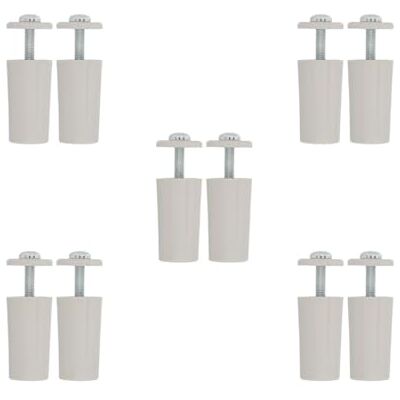 Amig Set van 10 rolluikstoppers Demper met roestvrije M5-schroef en buitenring Weerbestendig Lengte: 60 mm Grijs Amig Set van 10 rolluikstoppers Demper met roestvrije M5-schroef en buitenring Weerbestendig Lengte: 60 mm Grijs
