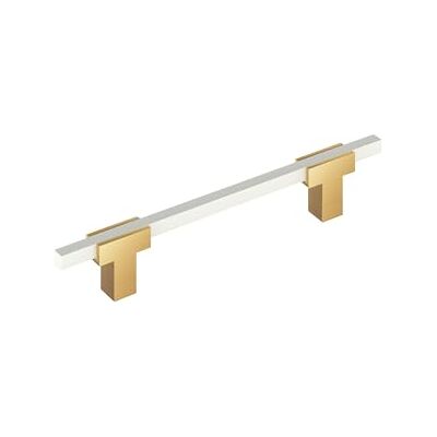 Amerock Urbanite 5-1/16 inch (128mm) Center-to-Center Champagne Bronze/White Cabinet Pull, BP778128CZWHT Amerock Urbanite 5-1/16 inch (128mm) Center-to-Center Champagne Bronze/White Cabinet Pull, BP778128CZWHT