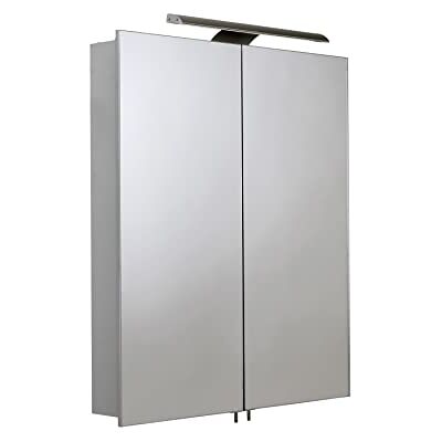 Croydex Sudbury Dubbele Deur Verlichte Kabinet met LEIDENE Verlichtingsbar en Hang N Slot Montage Systeem Croydex Sudbury Dubbele Deur Verlichte Kabinet met LEIDENE Verlichtingsbar en Hang N Slot Montage Systeem