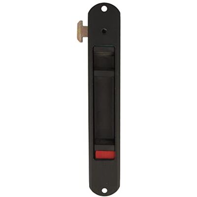 Amig Inbouwsluiting voor aluminium schuiframen en -deuren Inbouw haakslot Afmetingen: 174 x 29 mm Kleur: Zwart Ronde voorplaat Montage met schroeven Amig Inbouwsluiting voor aluminium schuiframen en -deuren Inbouw haakslot Afmetingen: 174 x 29 mm Kleur: Zwart Ronde voorplaat Montage met schroeven