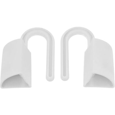 Amig Set van 2 deurstoppers voor bevestiging aan scharnieren, blokkeert de deur en voorkomt onbedoeld dichtslaan, inclusief zelfklevende steun voor bevestiging wanneer niet in gebruik, wit Amig Set van 2 deurstoppers voor bevestiging aan scharnieren, blokkeert de deur en voorkomt onbedoeld dichtslaan, inclusief zelfklevende steun voor bevestiging wanneer niet in gebruik, wit
