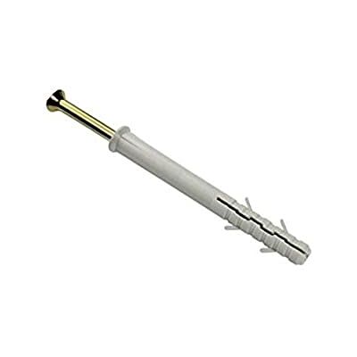 Merriway Bulk Hardware BH05912 Schroef Type Solid Wandframe Bevestiging met Nylon Plug, M8 x 120mm (5/16 inch x 4.3/4 inch) Pack van 10 Merriway Bulk Hardware BH05912 Schroef Type Solid Wandframe Bevestiging met Nylon Plug, M8 x 120mm (5/16 inch x 4.3/4 inch) Pack van 10