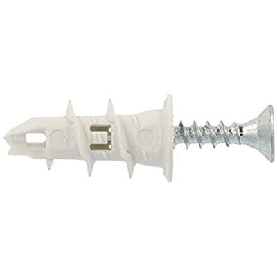 Molly M30230-XJ Sting pluggen, nylon, 25 mm, met schroeven, grijs, 30 stuks Molly M30230-XJ Sting pluggen, nylon, 25 mm, met schroeven, grijs, 30 stuks