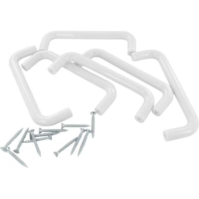Merriway Bulk Hardware BH01777 100 mm rond deel rugmontage plastic handvat wit (verpakking van 6), 6 stuks Merriway Bulk Hardware BH01777 100 mm rond deel rugmontage plastic handvat wit (verpakking van 6), 6 stuks