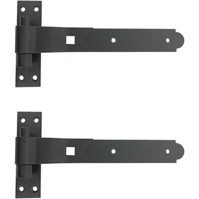 Merriway BH06850 (2 stuks) Gate scharnieren Heavy Duty haak en band Cranked Necked Zwart 250mm (10 Inch) Pack van 2 stuks Merriway BH06850 (2 stuks) Gate scharnieren Heavy Duty haak en band Cranked Necked Zwart 250mm (10 Inch) Pack van 2 stuks