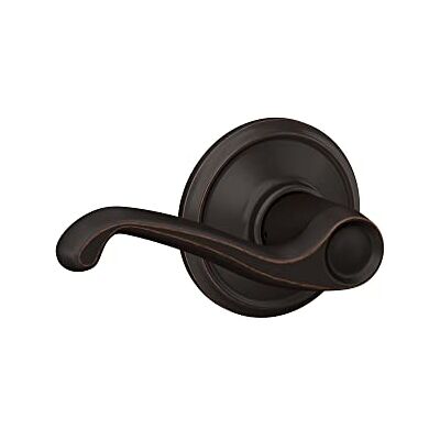 SCHLAGE F10 FLA 716 Flair deurhendel, hal & kast passage slot, verouderd brons SCHLAGE F10 FLA 716 Flair deurhendel, hal & kast passage slot, verouderd brons