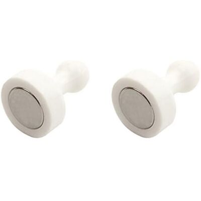 first4magnets F4MSWHP-2 witte high-performance kegelmagneet kantoor & koelkast (19 mm diameter x 25 mm groot) (2 stuks verpakking), dia first4magnets F4MSWHP-2 witte high-performance kegelmagneet kantoor & koelkast (19 mm diameter x 25 mm groot) (2 stuks verpakking), dia