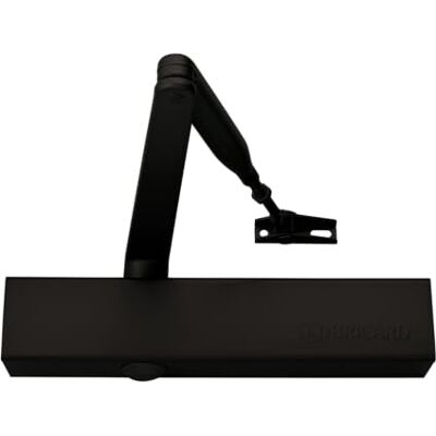 BRICARD 62013033 Hydraulische deurdranger sterkte 2-6 (120 kg), standaard arm, CE, brandwerend, voldoet aan de norm 1154, zwart BRICARD 62013033 Hydraulische deurdranger sterkte 2-6 (120 kg), standaard arm, CE, brandwerend, voldoet aan de norm 1154, zwart