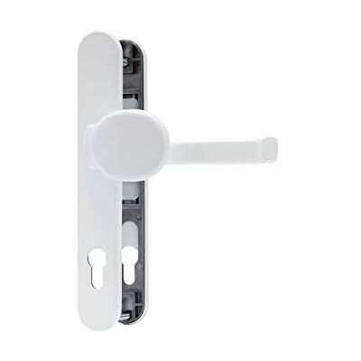 ABUS Deurbeslag SRG92N W voor huisdeuren met deurklink binnen en deurknop buiten voor deuren met smal frame wit ABUS Deurbeslag SRG92N W voor huisdeuren met deurklink binnen en deurknop buiten voor deuren met smal frame wit