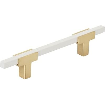 Amerock Kabinettrek Geborsteld goud/wit 3-3/4 inch (96 mm) midden naar midden Urbanite 1 pak lade pull lade handvat kast hardware Amerock Kabinettrek Geborsteld goud/wit 3-3/4 inch (96 mm) midden naar midden Urbanite 1 pak lade pull lade handvat kast hardware