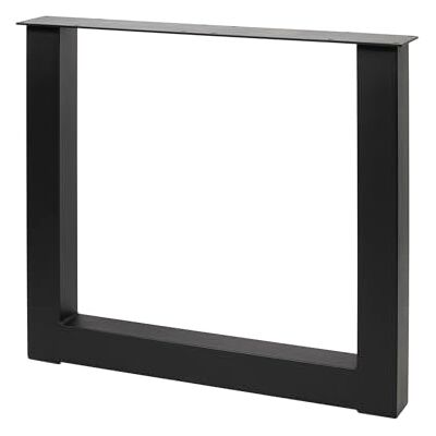 GTV Framevoet Industrie, rechthoekig PRO, H = 710 mm, B = 820 mm, profiel 80 x 80, staal, zwart tafelpoten meubelpoten metaal GTV Framevoet Industrie, rechthoekig PRO, H = 710 mm, B = 820 mm, profiel 80 x 80, staal, zwart tafelpoten meubelpoten metaal