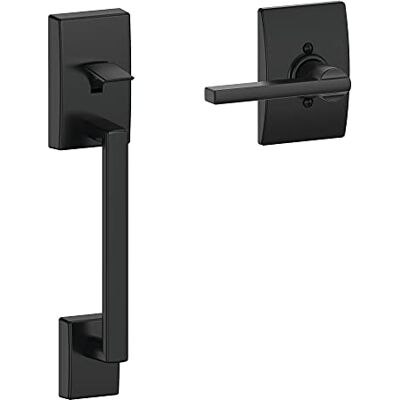 SCHLAGE FE285 CEN 622 LAT CEN Century Front-Entry Handleset met Latitude-hendel, onderste halve grip, mat zwart SCHLAGE FE285 CEN 622 LAT CEN Century Front-Entry Handleset met Latitude-hendel, onderste halve grip, mat zwart