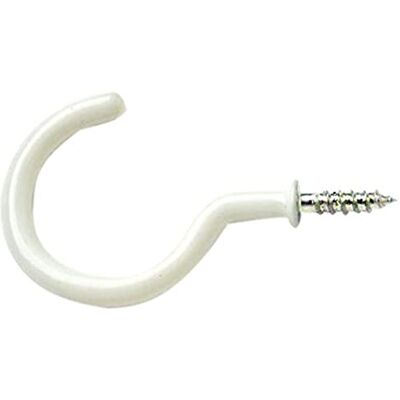 Merriway Bulk Hardware BH02236 kunststof gecoate haak 19 mm, wit (verpakking van 12) Merriway Bulk Hardware BH02236 kunststof gecoate haak 19 mm, wit (verpakking van 12)