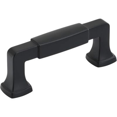 Amerock Kabinettrek Mat Zwart 3 inch (76 mm) midden naar midden gestalte 1 pak lade pull lade handvat kast hardware Amerock Kabinettrek Mat Zwart 3 inch (76 mm) midden naar midden gestalte 1 pak lade pull lade handvat kast hardware