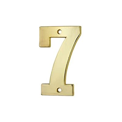 THIRARD - Targa numero civico 7 - Messing - Deurplaat THIRARD - Targa numero civico 7 - Messing - Deurplaat