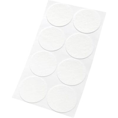 Adsamm FP-15-SA-WH-60-8-1 FP-15-SA-WH-60-8 8 x viltglijders, wit, Ø 60 mm Adsamm FP-15-SA-WH-60-8-1 FP-15-SA-WH-60-8 8 x viltglijders, wit, Ø 60 mm