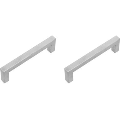 Amig Pack van 2 Meubelgrepen 96 Mm Geborsteld Zilver Gemaakt van RVS Voor moderne decoratieve keukenkasten en badkamers Mod. 843 Amig Pack van 2 Meubelgrepen 96 Mm Geborsteld Zilver Gemaakt van RVS Voor moderne decoratieve keukenkasten en badkamers Mod. 843