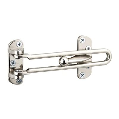 Thirard Verzonken voor voordeur, stopper, versterkte veiligheid, lengte 145 mm, vernikkeld oppervlak, zink materiaal, eenvoudige installatie, elegant design, compatibel met alle deuren, Thirard Verzonken voor voordeur, stopper, versterkte veiligheid, lengte 145 mm, vernikkeld oppervlak, zink materiaal, eenvoudige installatie, elegant design, compatibel met alle deuren,