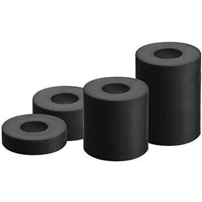 Albert Rubberen afstandhulsenset - Zwart - Ø20 mm - 5/10/20/30 mm - Set van afstandhulses Albert Rubberen afstandhulsenset - Zwart - Ø20 mm - 5/10/20/30 mm - Set van afstandhulses