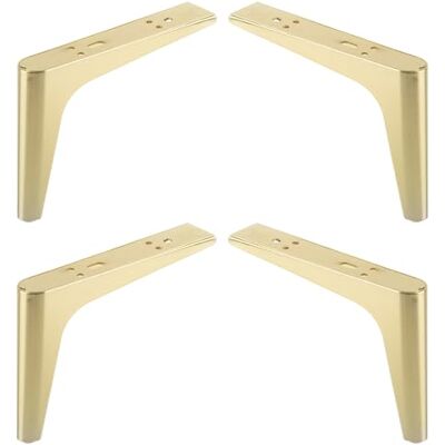 cyclingcolors 4 x meubelpoten, hoogte 150 mm, van metaal, universeel, voor bank, kast, keuken, badkamer, goud geborsteld cyclingcolors 4 x meubelpoten, hoogte 150 mm, van metaal, universeel, voor bank, kast, keuken, badkamer, goud geborsteld