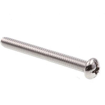 PRiME 9005091 Machineschroef, ronde kop, sleuf/kruiskopcombinatie, 12-24 x 2 inch, klasse 18-8 roestvrij staal, 50 stuks PRiME 9005091 Machineschroef, ronde kop, sleuf/kruiskopcombinatie, 12-24 x 2 inch, klasse 18-8 roestvrij staal, 50 stuks