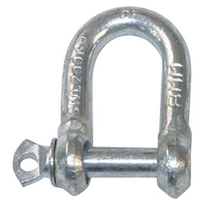Amig Set van 2 rechte sluitingen model 30130, gegalvaniseerd staal met U-vorm en schroefdraadbout, perfect voor het tillen of slepen van zware voorwerpen, zilverkleurig Amig Set van 2 rechte sluitingen model 30130, gegalvaniseerd staal met U-vorm en schroefdraadbout, perfect voor het tillen of slepen van zware voorwerpen, zilverkleurig