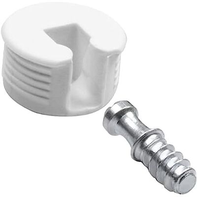 Amig Excentrische haken, inclusief M6-schroeven, M6 Ø 20 x 12 mm, 4 stuks, voor het monteren van planken, ideaal voor het verbinden van planken en meubels, zwart plastic Amig Excentrische haken, inclusief M6-schroeven, M6 Ø 20 x 12 mm, 4 stuks, voor het monteren van planken, ideaal voor het verbinden van planken en meubels, zwart plastic