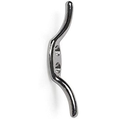 Merriway Bulk Hardware BH01585 klemhaak middel messing verchroomd (verpakking à 2), wit, 2 stuks Merriway Bulk Hardware BH01585 klemhaak middel messing verchroomd (verpakking à 2), wit, 2 stuks
