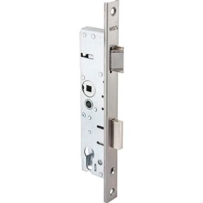 WSS Buisframeslot (insteekslot) voor de huisdeur PZW U-manchet, met val en vergrendeling, doornmaat 34 mm, afstand 92 mm, moer 8 mm, roestvrij staal WSS Buisframeslot (insteekslot) voor de huisdeur PZW U-manchet, met val en vergrendeling, doornmaat 34 mm, afstand 92 mm, moer 8 mm, roestvrij staal