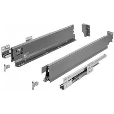 GTV Modern Box Pro lade I L=400 mm H = 84 mm I antraciet I eenvoudige installatie I stil sluiten I synchronisatie van de rijweg van de geleiders I belasting tot 40 kg I PB-MBPRO-KPL400A GTV Modern Box Pro lade I L=400 mm H = 84 mm I antraciet I eenvoudige installatie I stil sluiten I synchronisatie van de rijweg van de geleiders I belasting tot 40 kg I PB-MBPRO-KPL400A