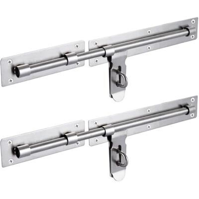 ASelected 2 stuks Gate Bolt Lock 14 "(355 Mm) Heavy Duty Deurslot RVS Stee Gate Bouten voor Tuinpoort Stallen Houten poorten (Zilver) ASelected 2 stuks Gate Bolt Lock 14 "(355 Mm) Heavy Duty Deurslot RVS Stee Gate Bouten voor Tuinpoort Stallen Houten poorten (Zilver)