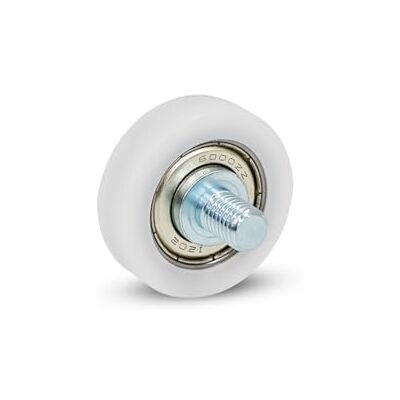 Ganter Normelemente Looprol, met kogellagers/groefkogellagers, 1 stuk, diameter 22 mm, schroefdraad M5, GN 753.1-22-M5-ZL-2 Ganter Normelemente Looprol, met kogellagers/groefkogellagers, 1 stuk, diameter 22 mm, schroefdraad M5, GN 753.1-22-M5-ZL-2