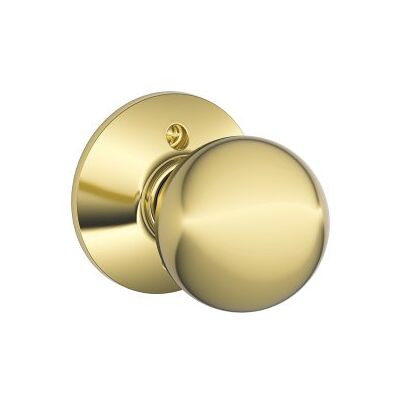 SCHLAGE F170ORB605 Orbit Dummy Knop, helder messing SCHLAGE F170ORB605 Orbit Dummy Knop, helder messing