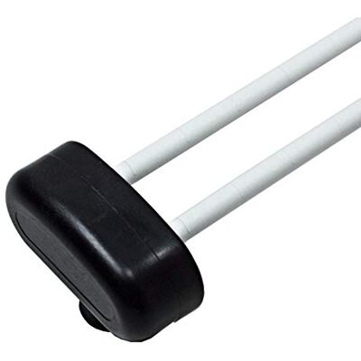 Zwarte diefstalpreventie plastic slot - Dubbele haak Zwarte diefstalpreventie plastic slot - Dubbele haak