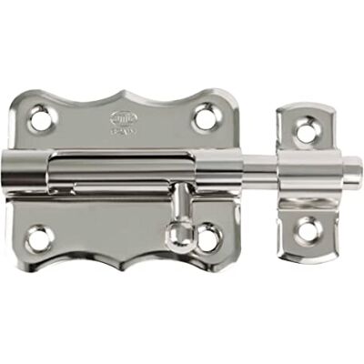 Amig Opbouwgrendel 70 x 56 mm Geschikt voor houten binnendeuren Sluiting voor badkamer, slaapkamer of kantoor Veiligheidsgrendel Zilverkleurig staal Amig Opbouwgrendel 70 x 56 mm Geschikt voor houten binnendeuren Sluiting voor badkamer, slaapkamer of kantoor Veiligheidsgrendel Zilverkleurig staal