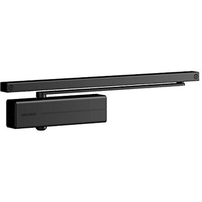 TESA DC135 deurdranger, EN 3, voor standaarddeuren, glijarm, Zwart RAL 9005, opbouwmontage, instelbare sluitsnelheid en eindslag TESA DC135 deurdranger, EN 3, voor standaarddeuren, glijarm, Zwart RAL 9005, opbouwmontage, instelbare sluitsnelheid en eindslag
