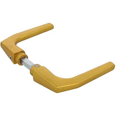 Amig Set deurkrukken zonder rozet van aluminium, matte goudkleurige afwerking 104 x 56 mm Mod. 2114-8 mm vierkante stift Voor deuren van 35 tot 60 mm Amig Set deurkrukken zonder rozet van aluminium, matte goudkleurige afwerking 104 x 56 mm Mod. 2114-8 mm vierkante stift Voor deuren van 35 tot 60 mm