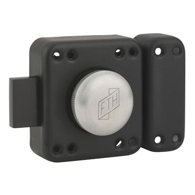 FTH Deurslot R85 met knop, 45 mm cilinder, kofferbak en grendel mat zwart, 3 getande sleutels FTH Deurslot R85 met knop, 45 mm cilinder, kofferbak en grendel mat zwart, 3 getande sleutels