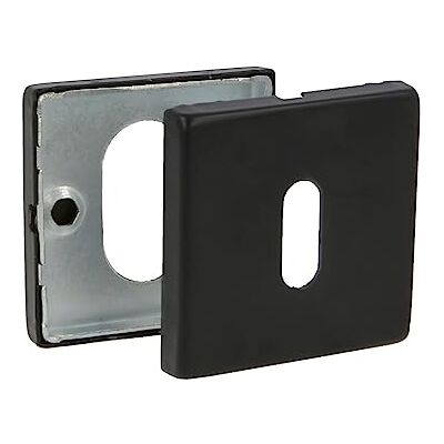 Amig Sleutelgatrozet voor vierkante rozetgrepen Model 6RX 54 x 54 mm Slotrozet Compatibel met sleutels met bescherming Zwart roestvrij staal Amig Sleutelgatrozet voor vierkante rozetgrepen Model 6RX 54 x 54 mm Slotrozet Compatibel met sleutels met bescherming Zwart roestvrij staal