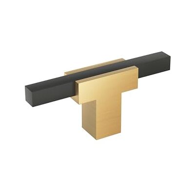 Amerock Urbanite 2-3/4 inch (70 mm) lengte champagne brons/matzwarte kastknop, BP67CZMB Amerock Urbanite 2-3/4 inch (70 mm) lengte champagne brons/matzwarte kastknop, BP67CZMB