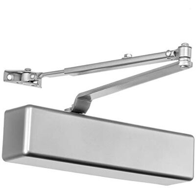 Dynasty Hardware Zwaar belastbare hydraulisch gedempte deurdranger met veermechanisme (verstelbare sluitkracht, stand 1–6), ADA-geschikt, 8500-serie, gespoten aluminium Dynasty Hardware Zwaar belastbare hydraulisch gedempte deurdranger met veermechanisme (verstelbare sluitkracht, stand 1–6), ADA-geschikt, 8500-serie, gespoten aluminium