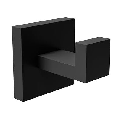 Amig Handdoekrek voor de badkamer, model Isla-4 Handdoekhaak inclusief schroeven 55 x 55 x 55 mm Roestvrij staal Matzwart Amig Handdoekrek voor de badkamer, model Isla-4 Handdoekhaak inclusief schroeven 55 x 55 x 55 mm Roestvrij staal Matzwart